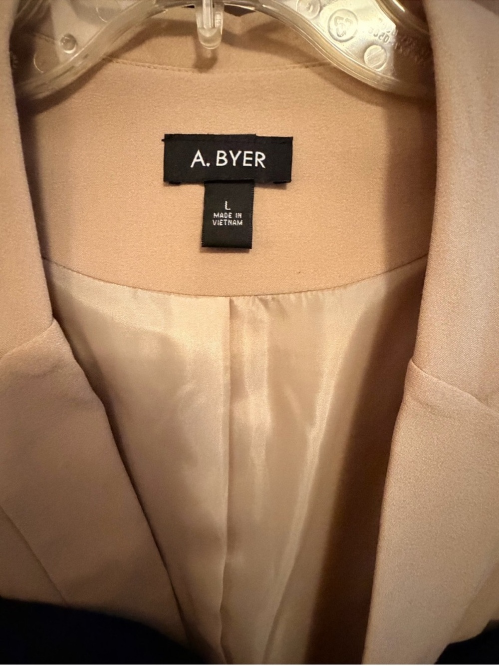 A. Byer Light Tan Women's Blazer Jacket